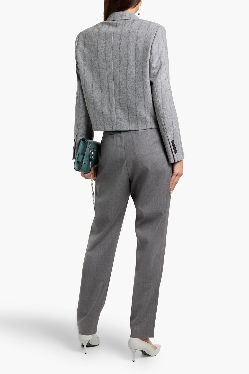 BRUNELLO CUCINELLI Pinstriped wool-blend blazer