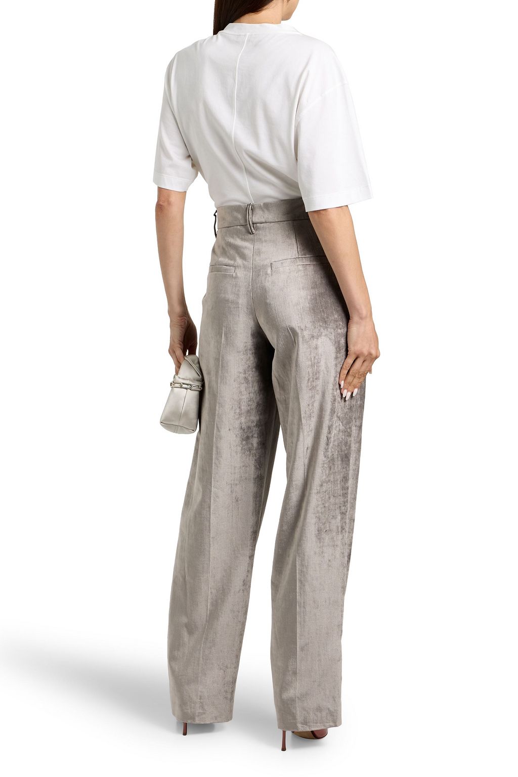 BRUNELLO CUCINELLI Bead-embellished cotton-jersey T-shirt