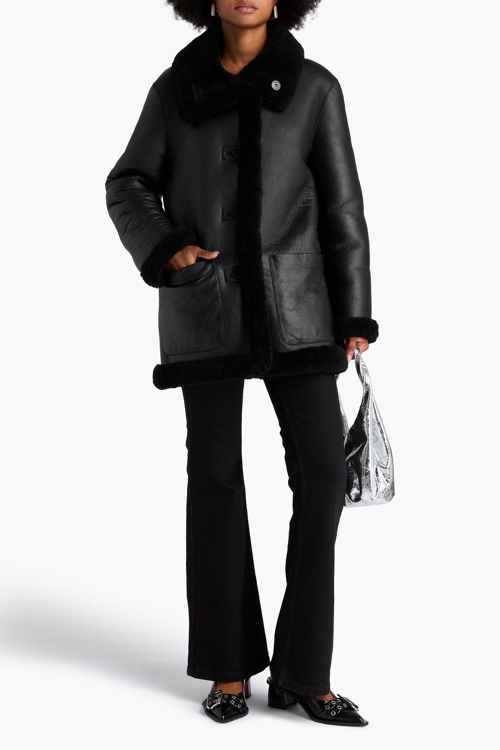 MAJE Reversible shearling coat