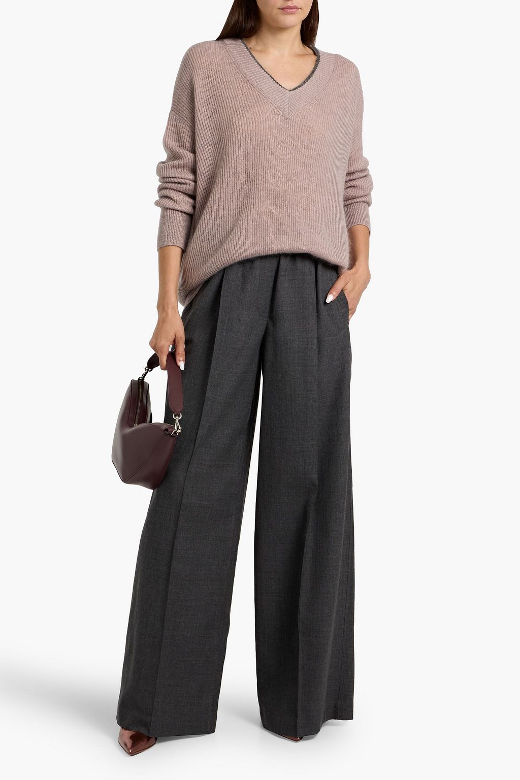 BRUNELLO CUCINELLI Ribbed mohair-blend sweater