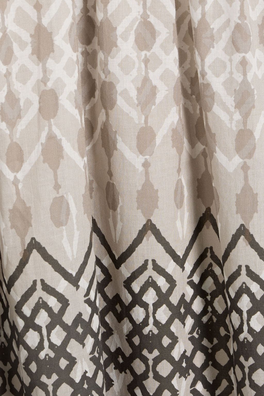 BRUNELLO CUCINELLI Pleated printed voile maxi dress
