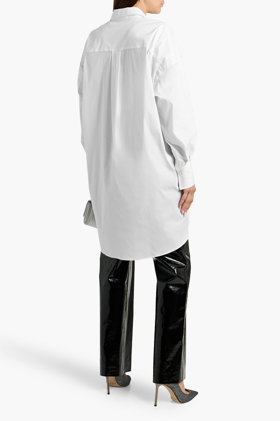 Brunello Cucinelli Bead-embellished Cotton-blend Poplin Shirt In White