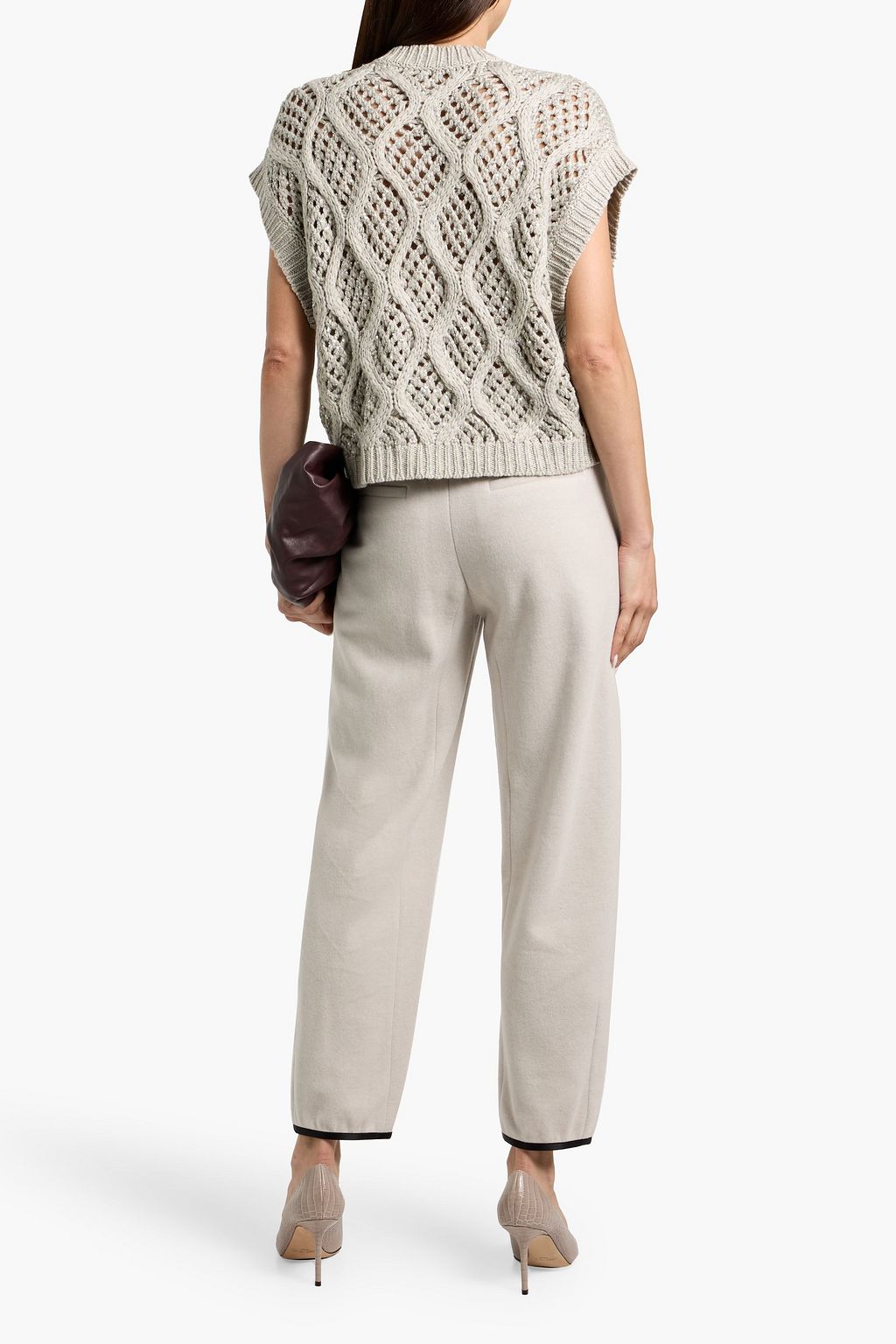 BRUNELLO CUCINELLI Cashmere-blend tapered pants