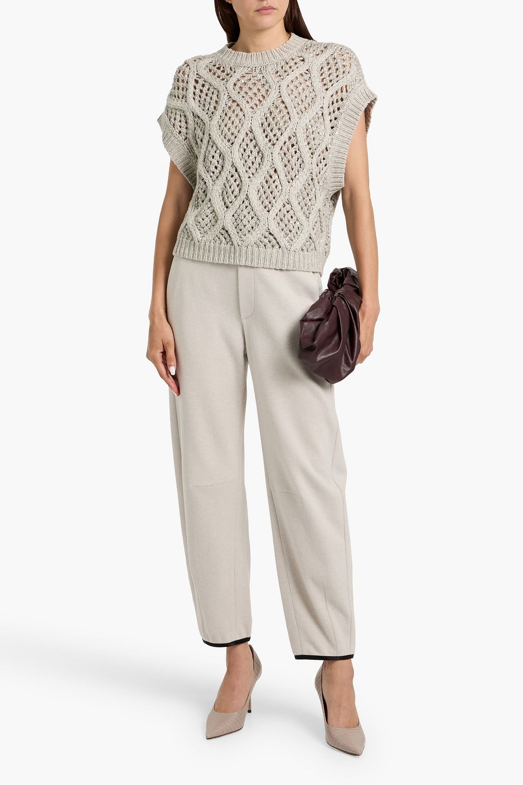 BRUNELLO CUCINELLI Cashmere-blend tapered pants