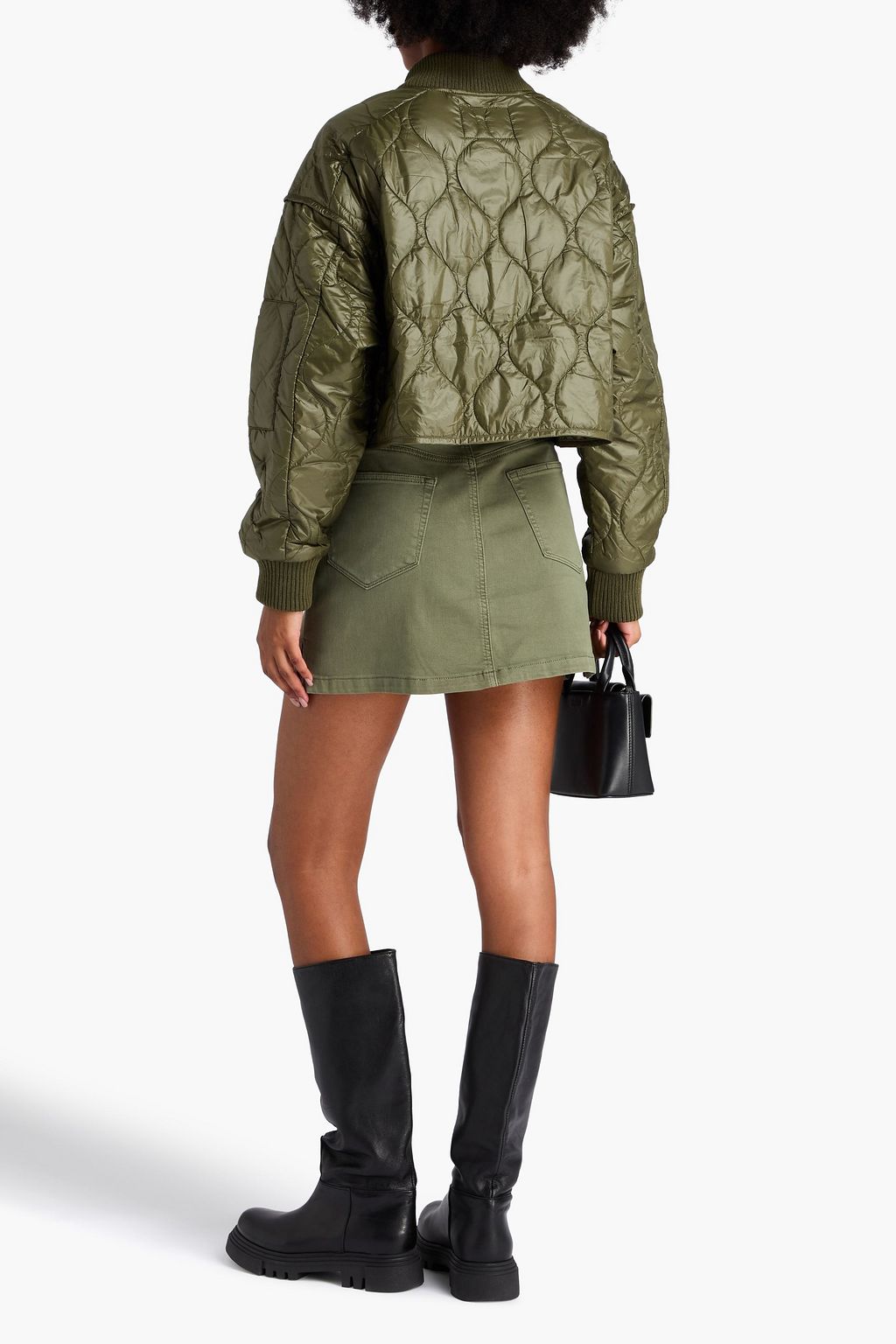 MAJE Quilted shell bomber jacket