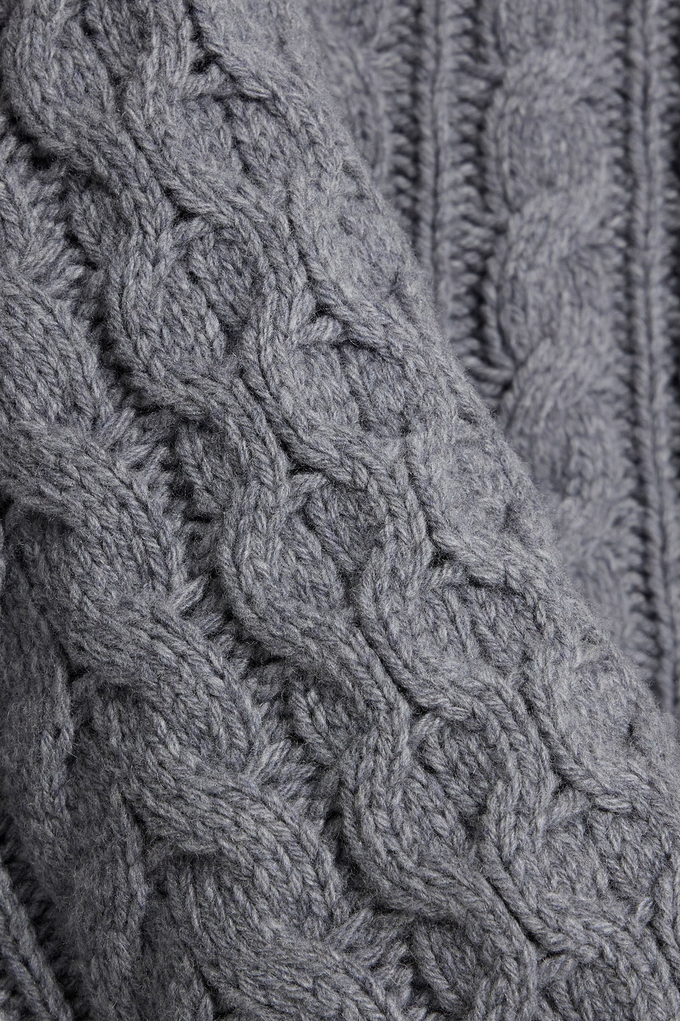 Theory Cable-knit Wool And Cashmere-blend Sweater In Gray