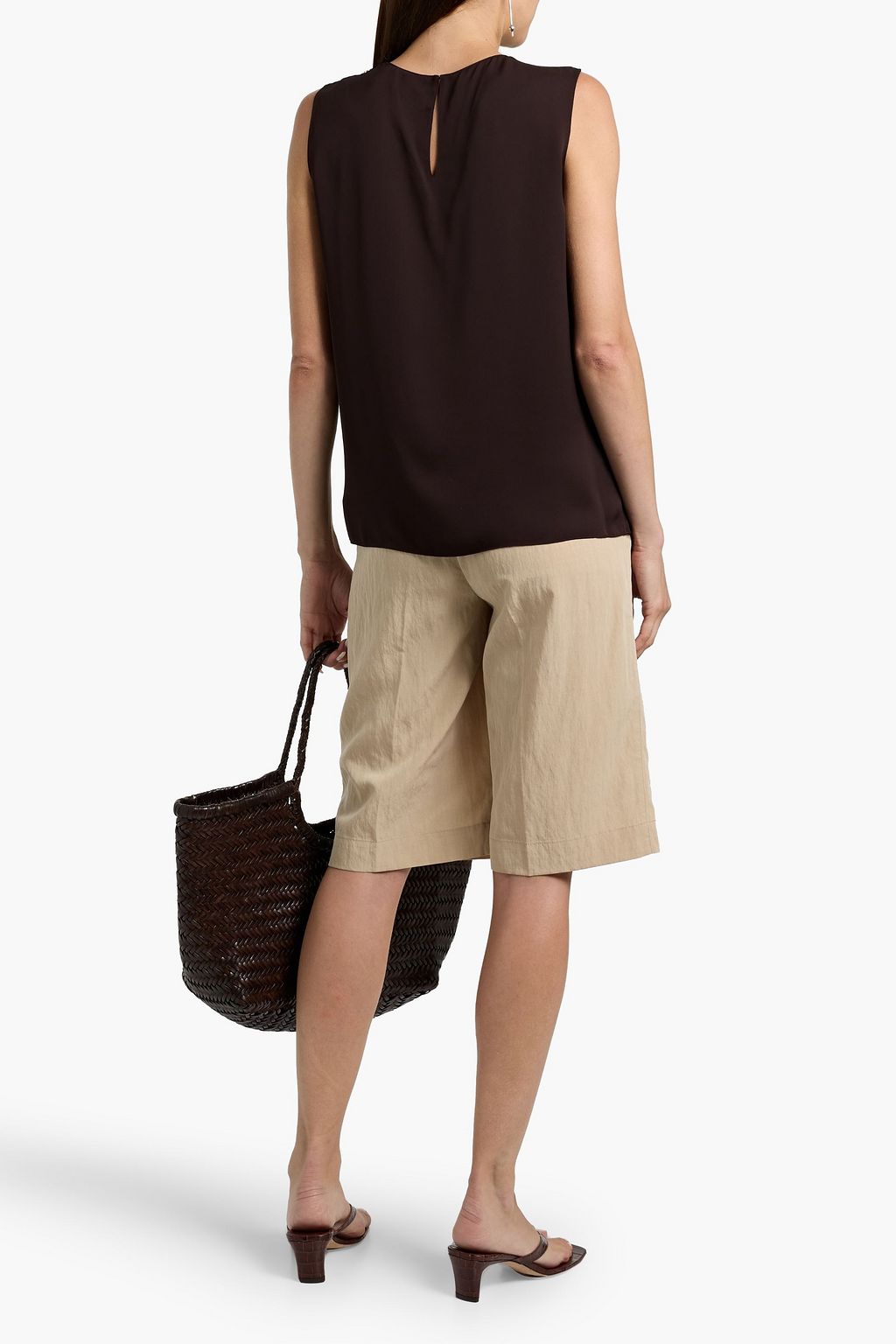 THEORY Silk-satin top