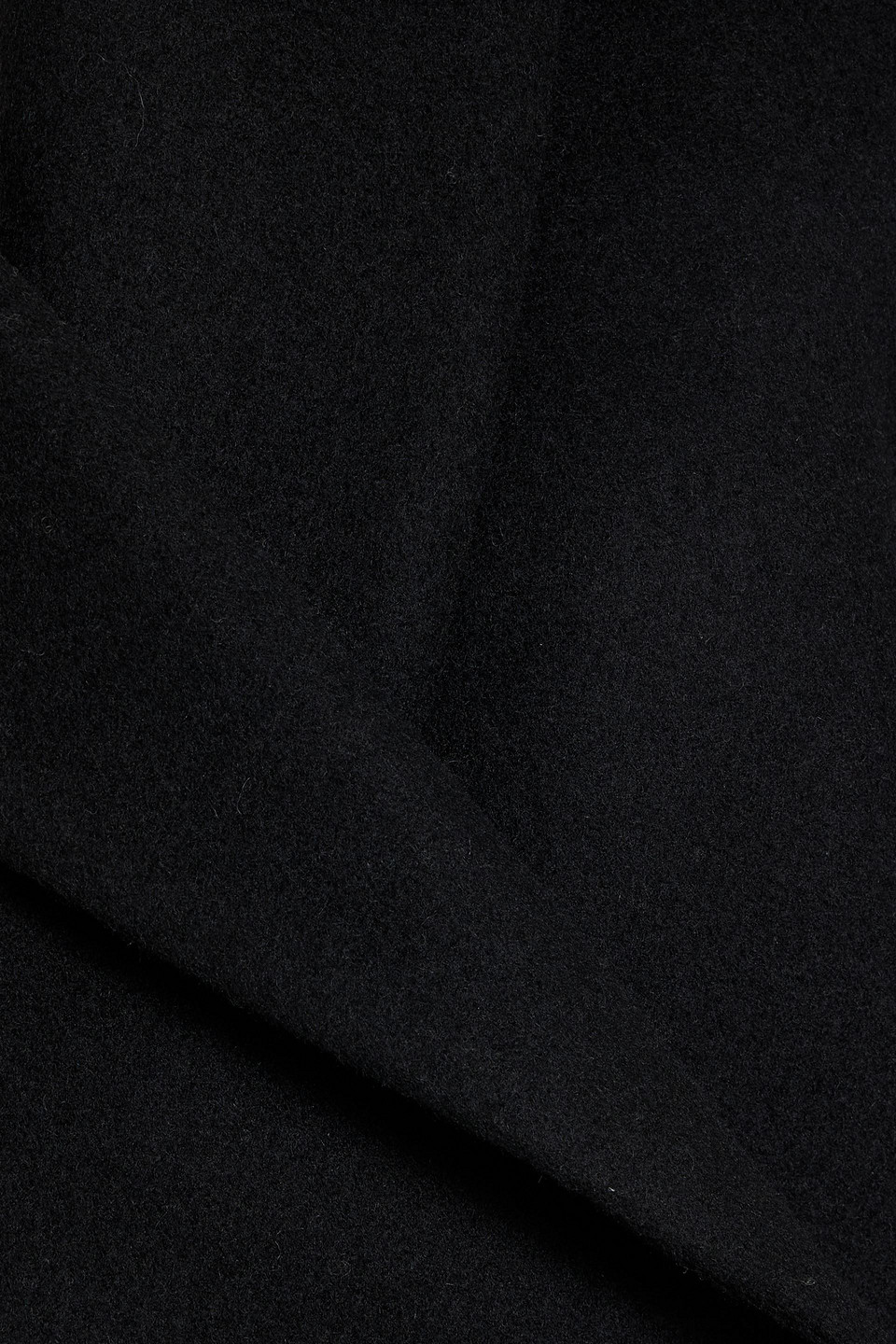 Theory Double-breasted Wool-blend Felt Coat In Black