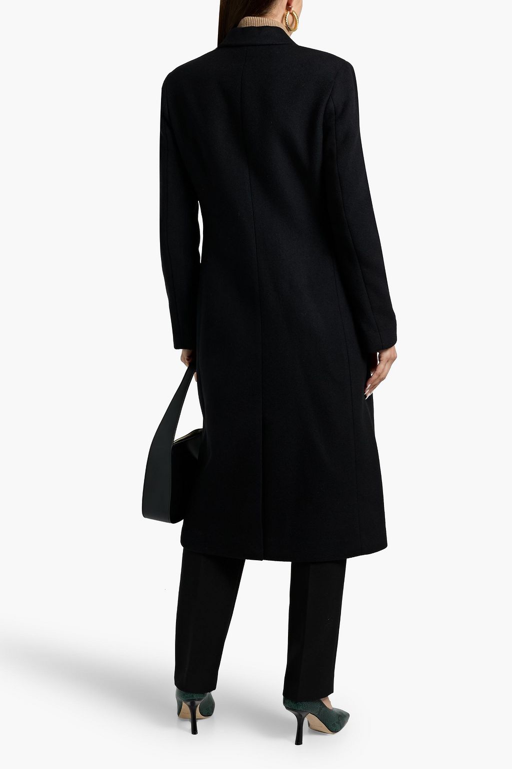 THEORY Double-breasted wool-blend felt coat