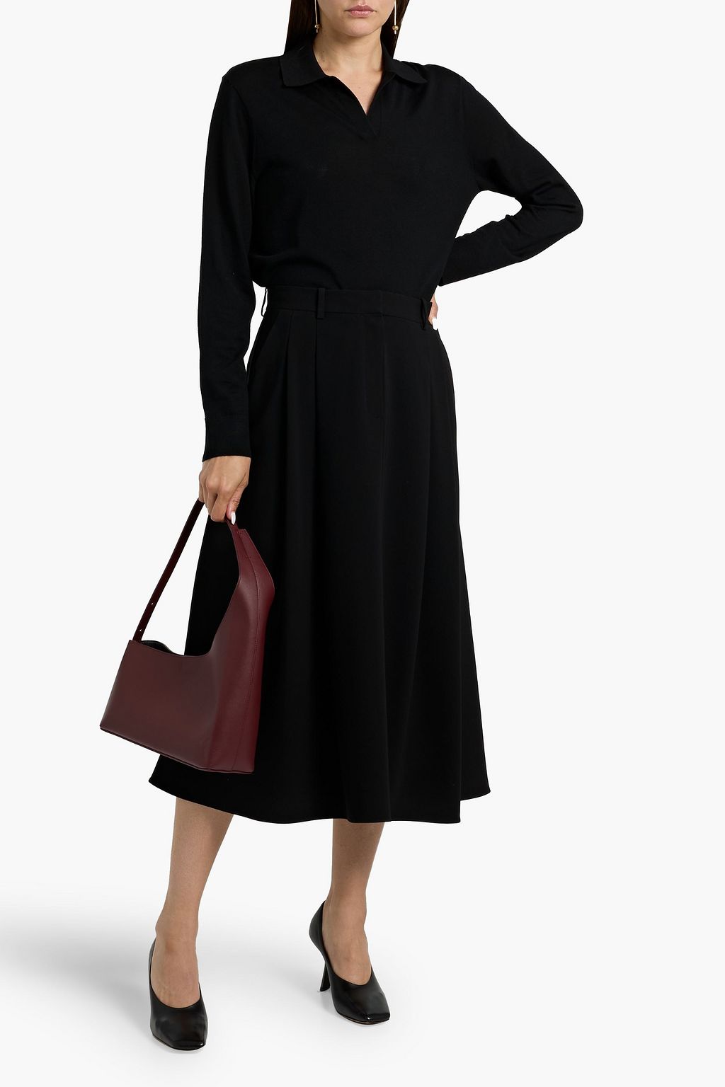 THEORY Merino wool polo sweater