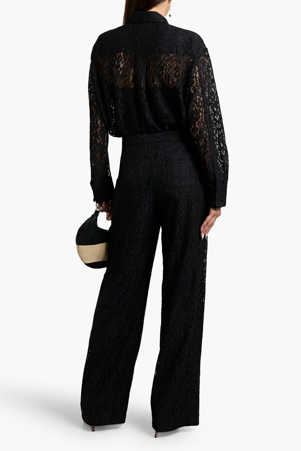 THEORY Corded lace wide-leg pants
