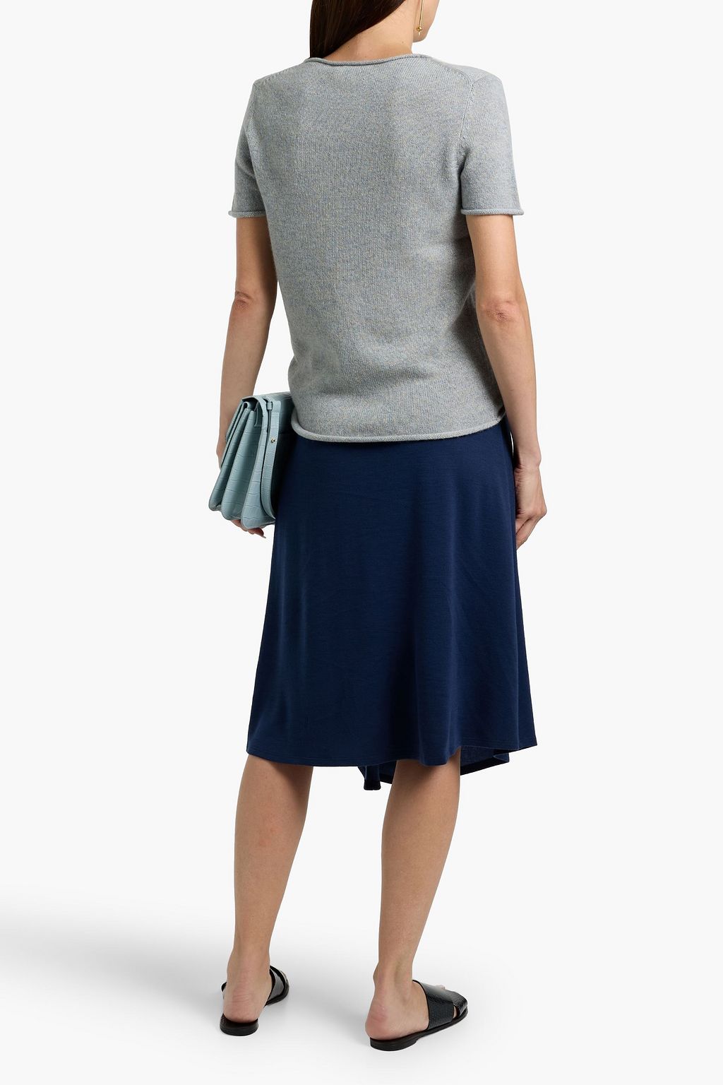 THEORY Twisted jersey skirt