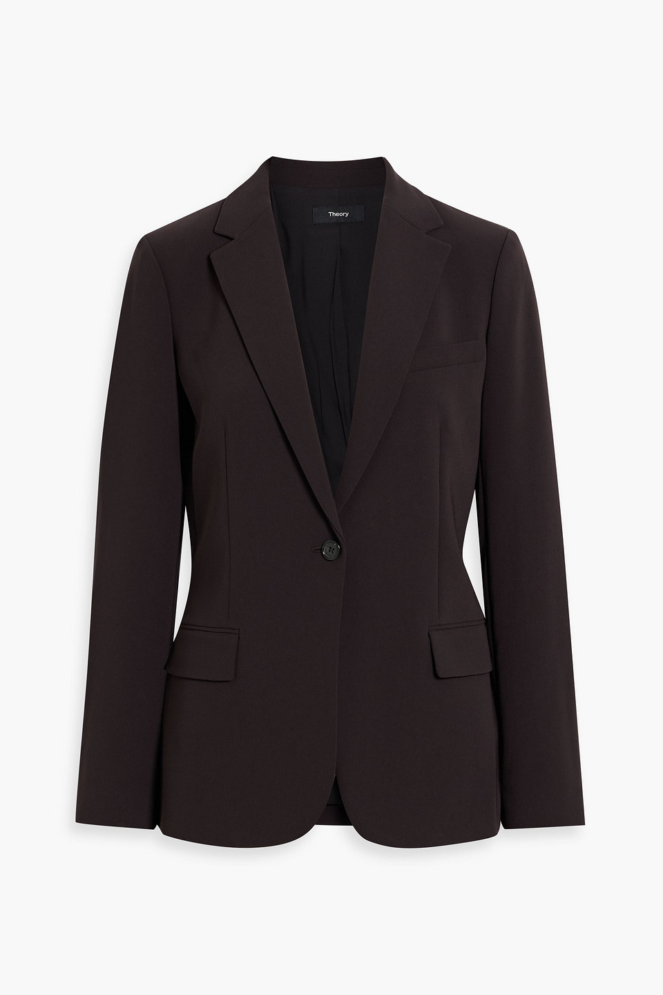 Theory Crepe Blazer In Brown