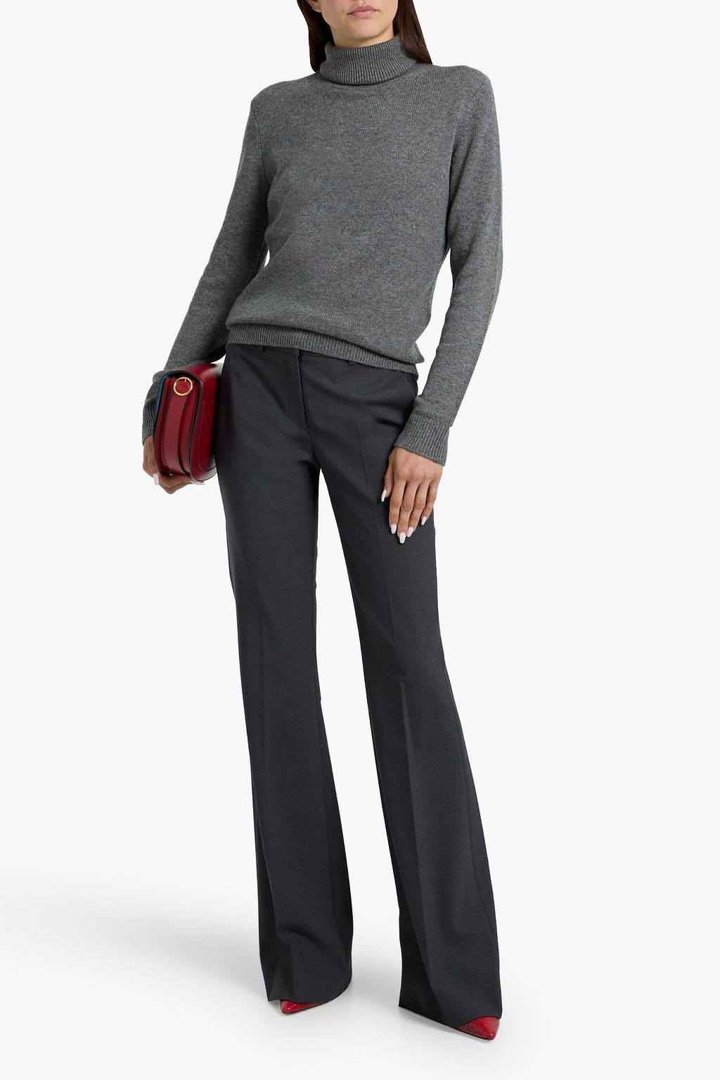 THEORY Demitria 4 wool-blend flared pants