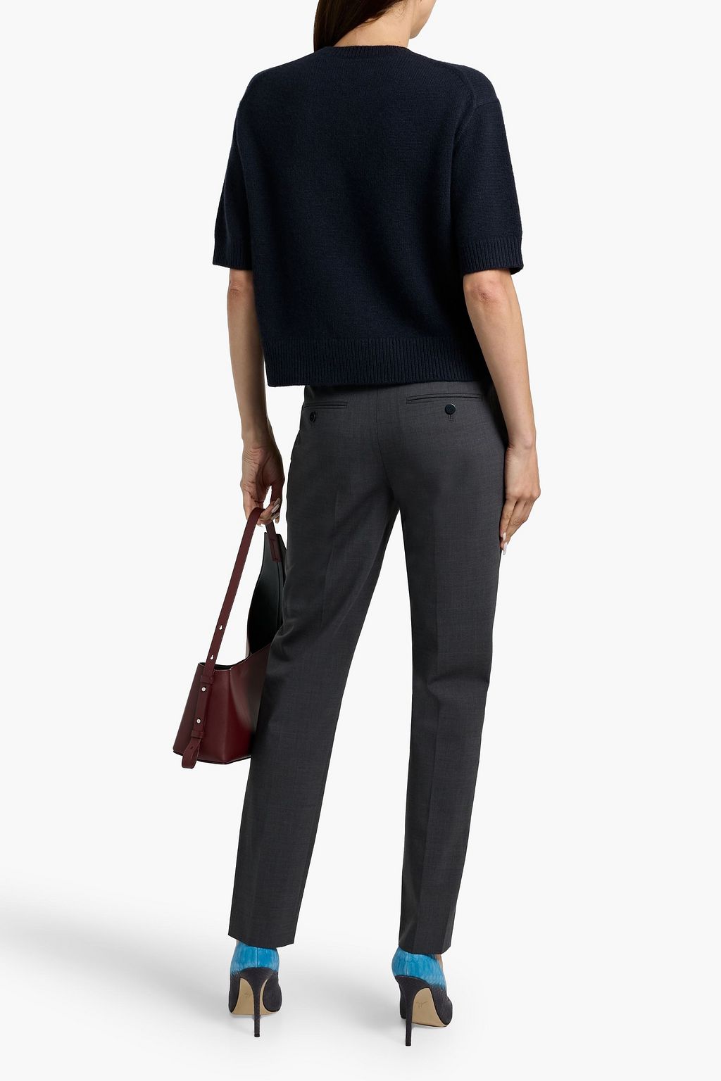 THEORY Wool-blend slim-leg pants