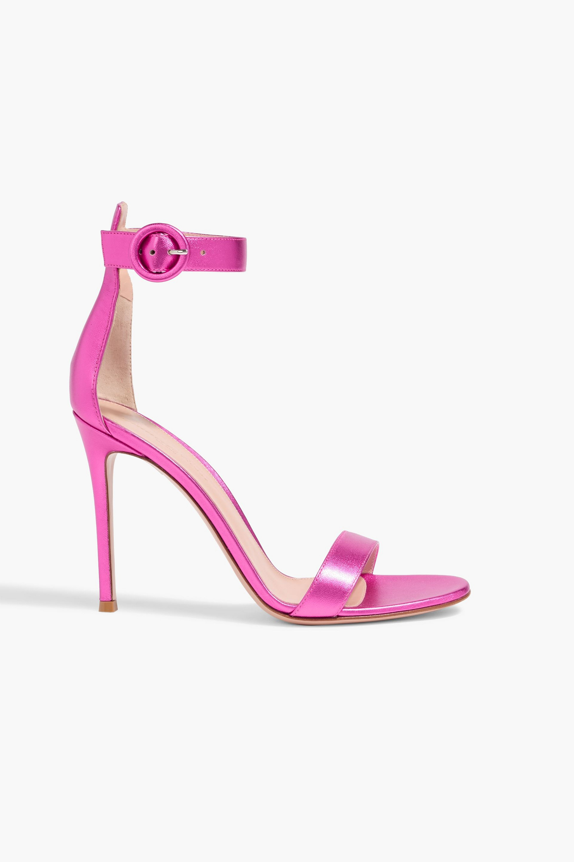 GIANVITO ROSSI Portofino 105 metallic leather sandals