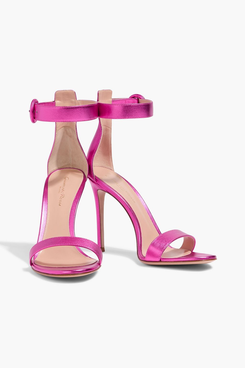 GIANVITO ROSSI Portofino 105 metallic leather sandals
