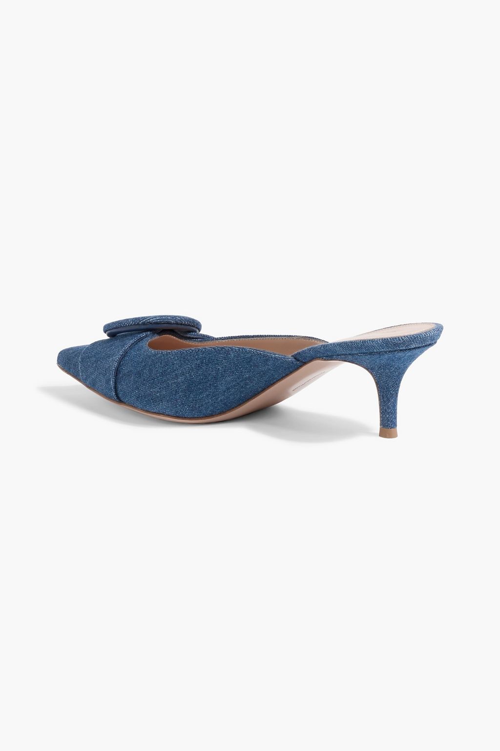 GIANVITO ROSSI Portofino 55 buckled denim mules