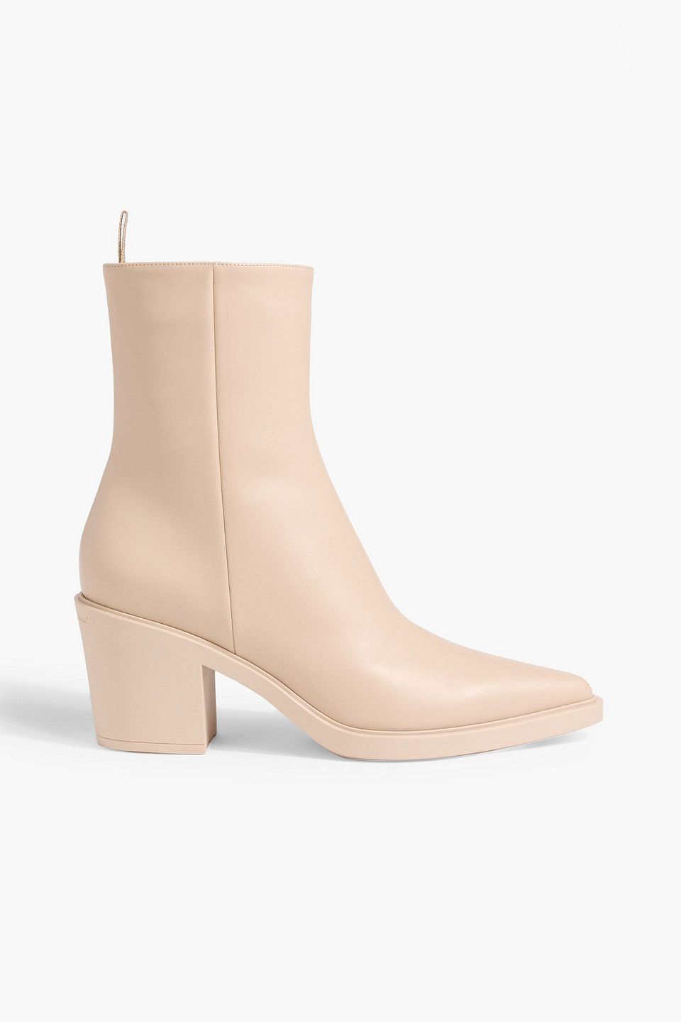 Gianvito Rossi Dylan Leather Ankle Boots In Neutral