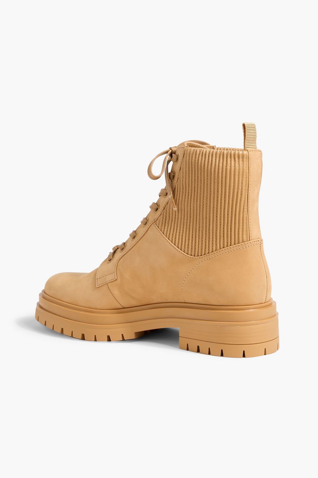 GIANVITO ROSSI Martis 20 quilted leather and nubuck combat boots