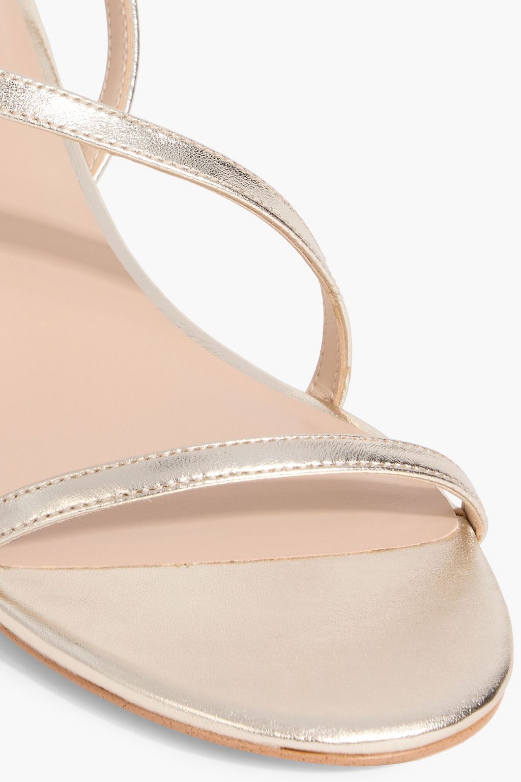 STUART WEITZMAN Aliza 50 metallic leather slingback sandals