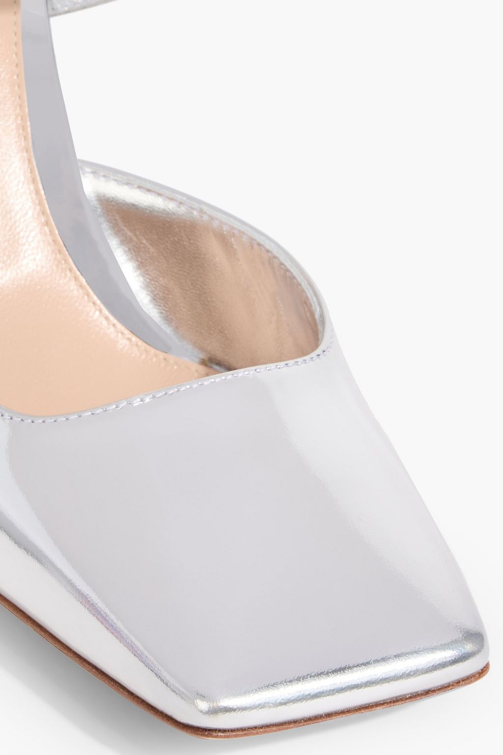 GIANVITO ROSSI Ludovica mirrored-leather pumps