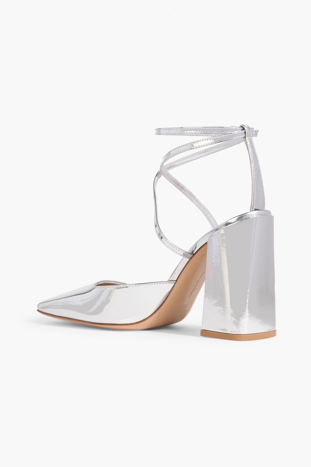 GIANVITO ROSSI Ludovica mirrored-leather pumps