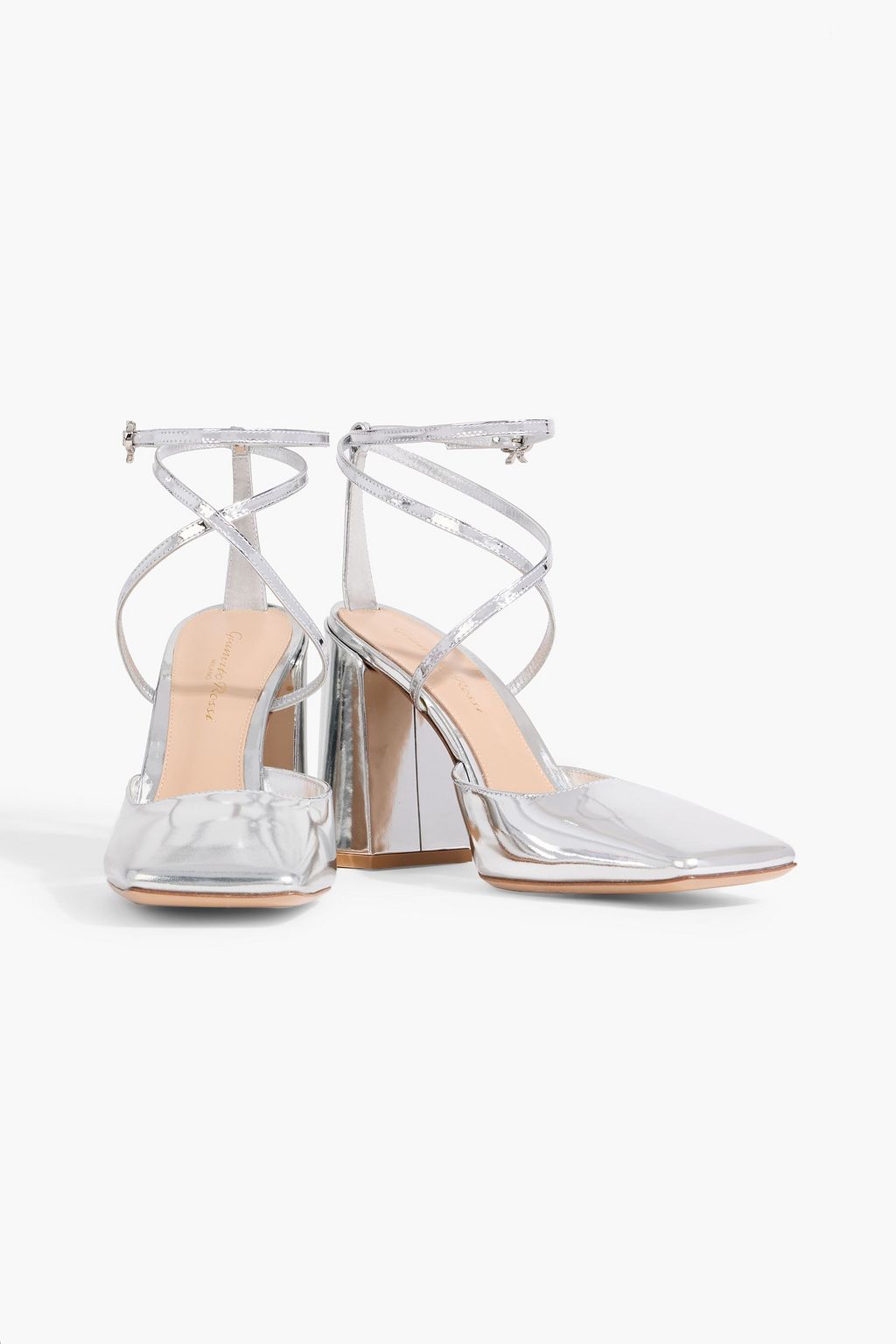 GIANVITO ROSSI Ludovica mirrored-leather pumps