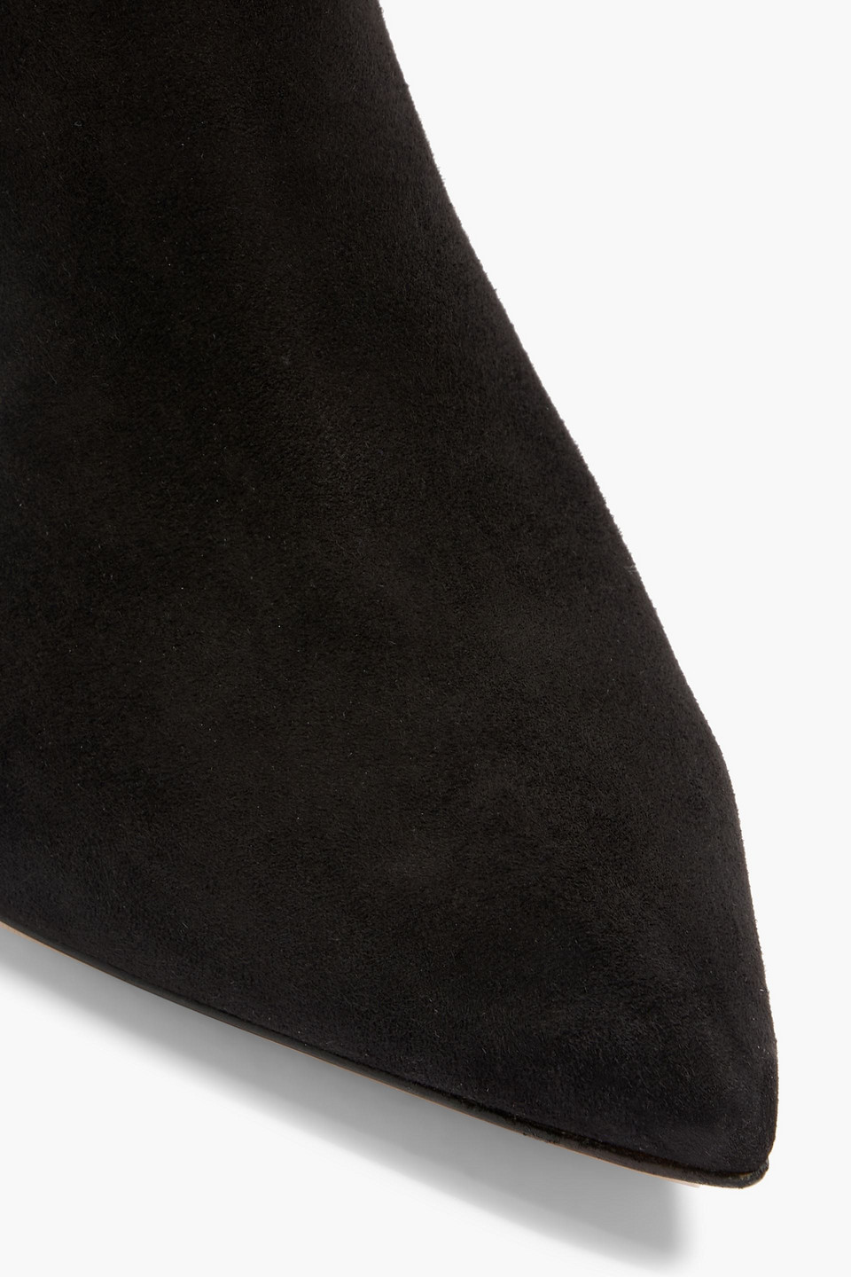 Gianvito Rossi Ribbon Ville 70 Suede Ankle Boots In Black