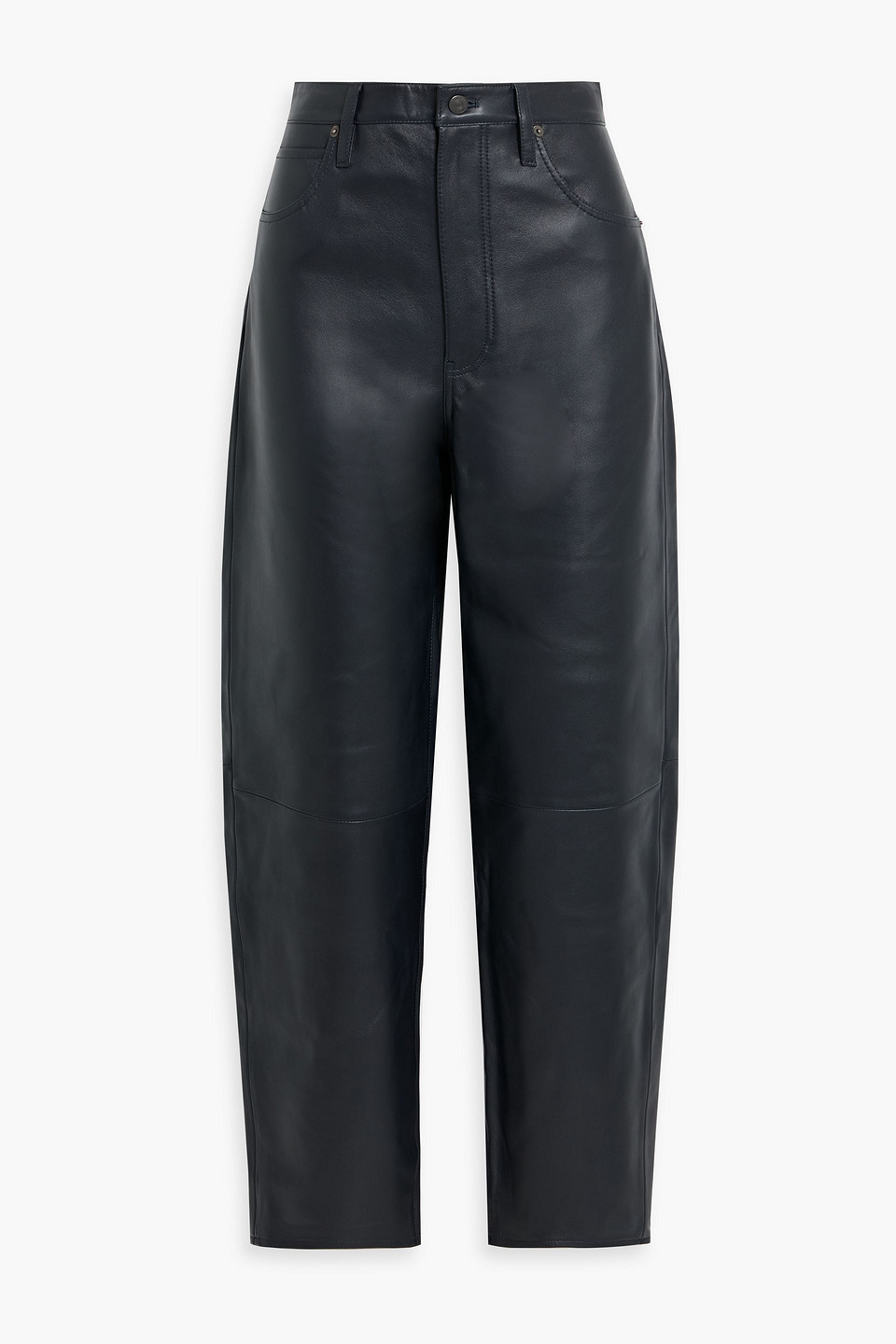 frame - leather straight-leg pants - blue - 24