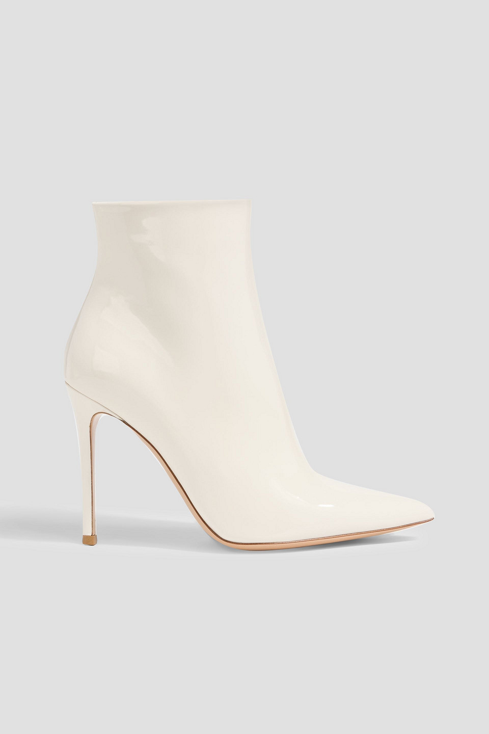 Gianvito Rossi Avril Patent-leather Ankle Boots In Red