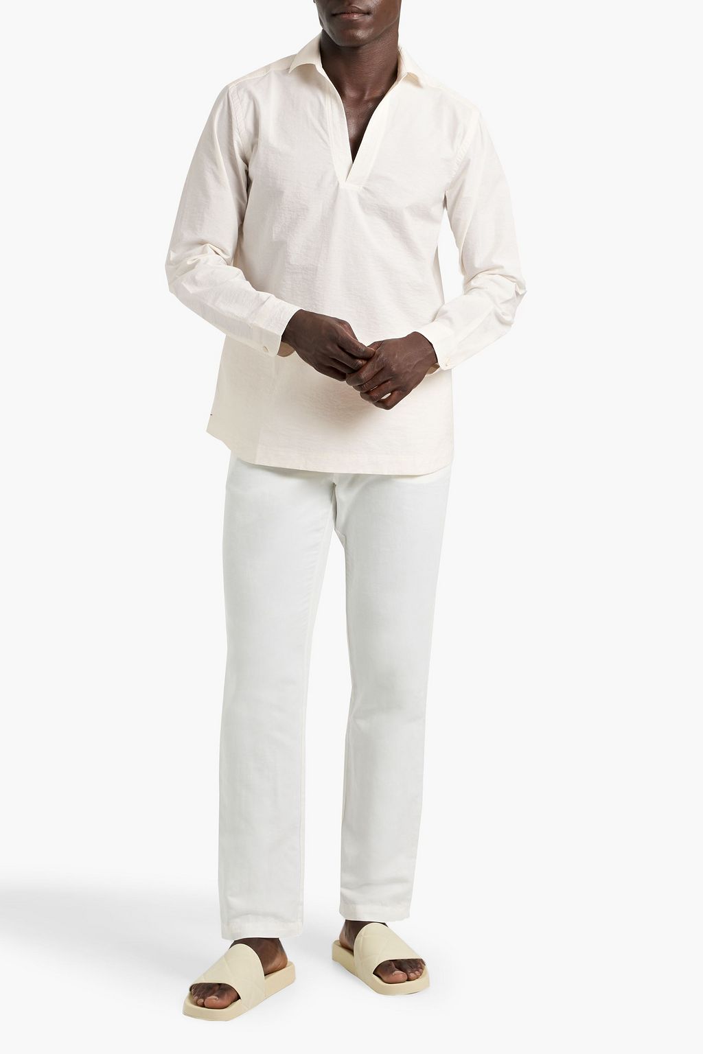 ORLEBAR BROWN Alexander slim-fit linen and cotton-blend pants