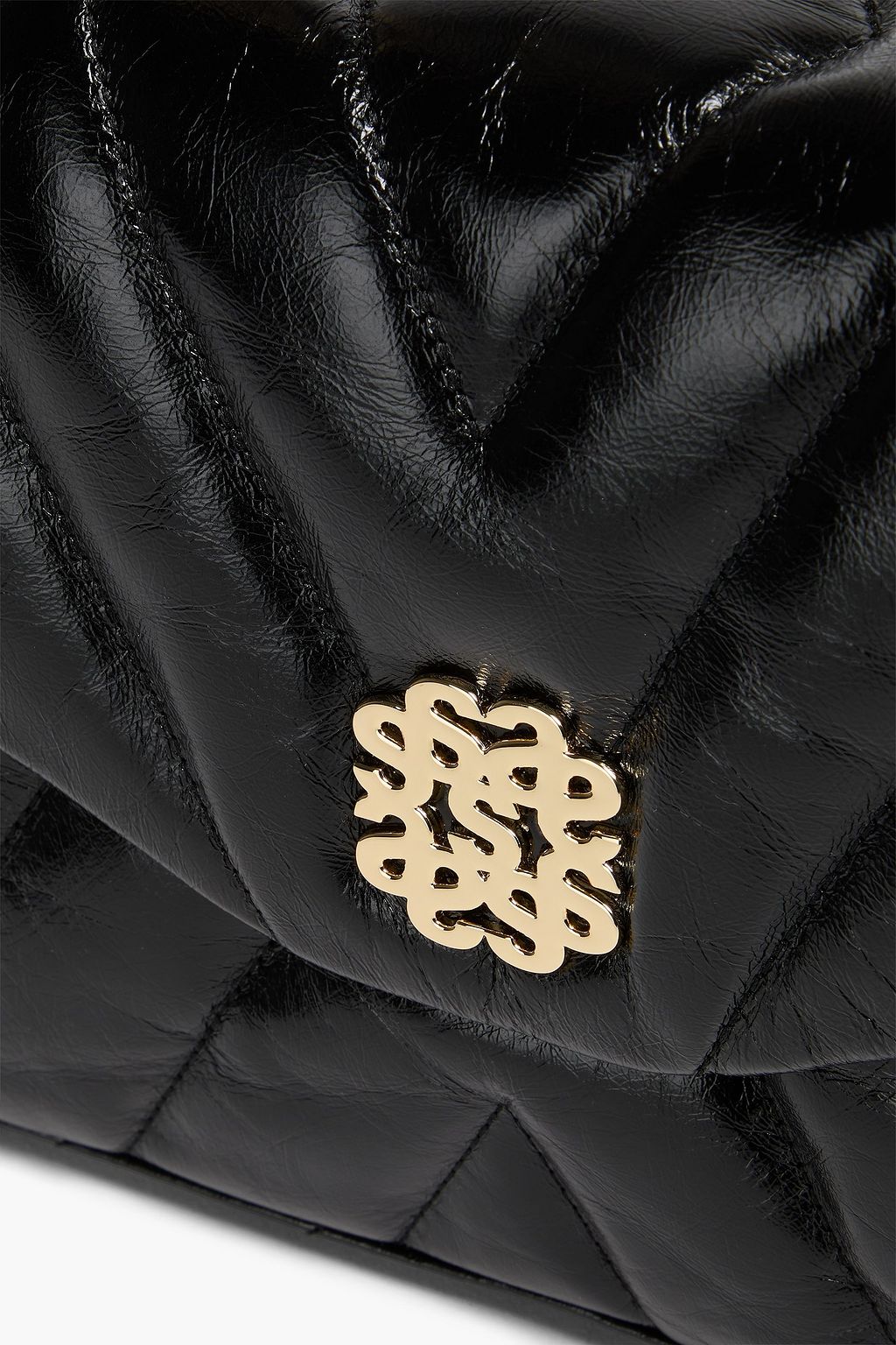 SANDRO Quilted leather cross-body bag