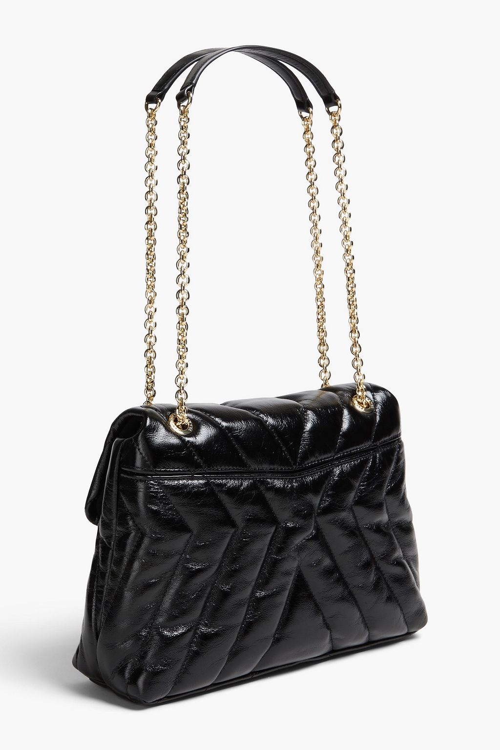 SANDRO Quilted leather cross-body bag