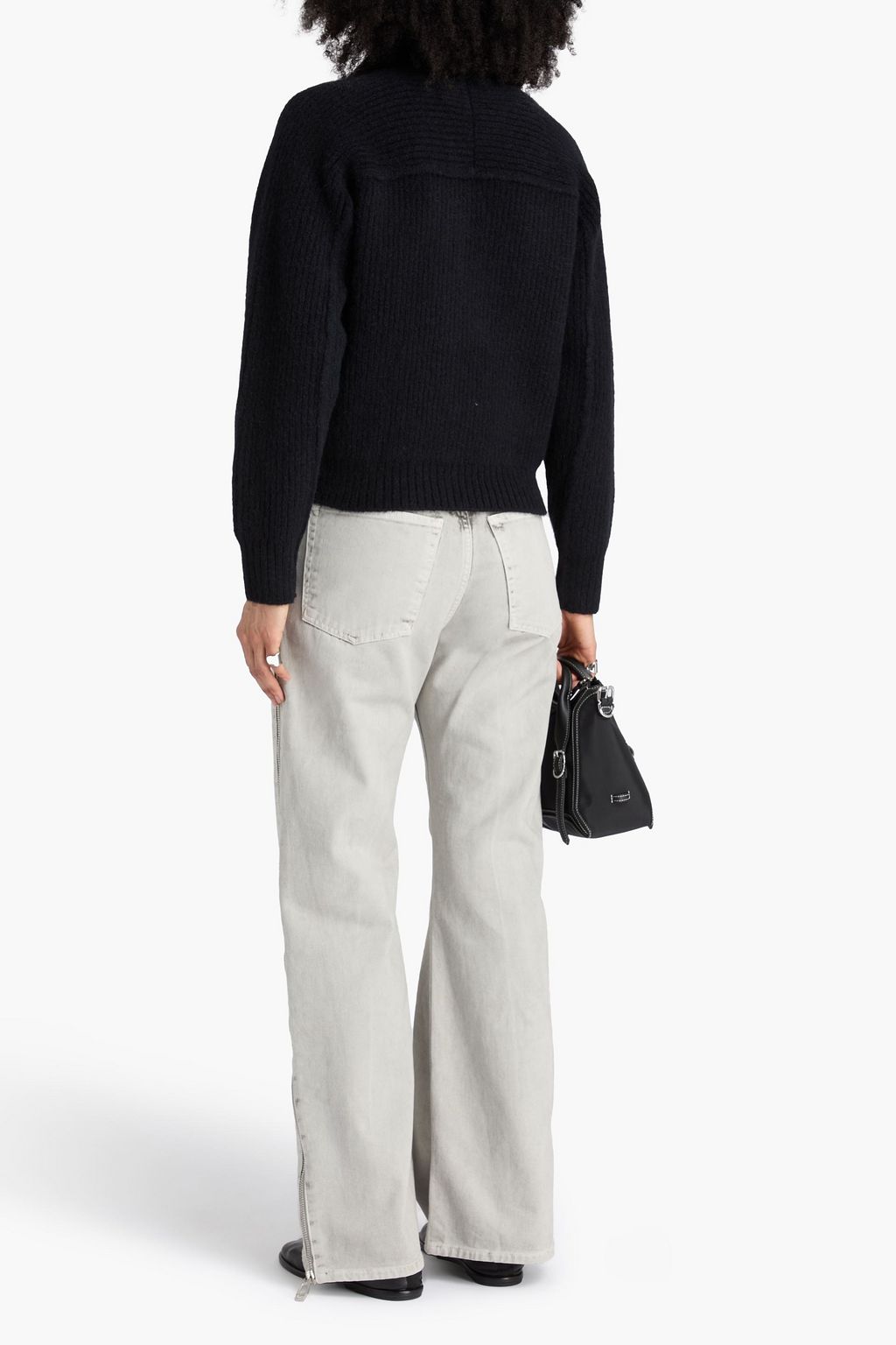 3.1 PHILLIP LIM كارديغان من مزيج ألبكة بتصميم مضلّع