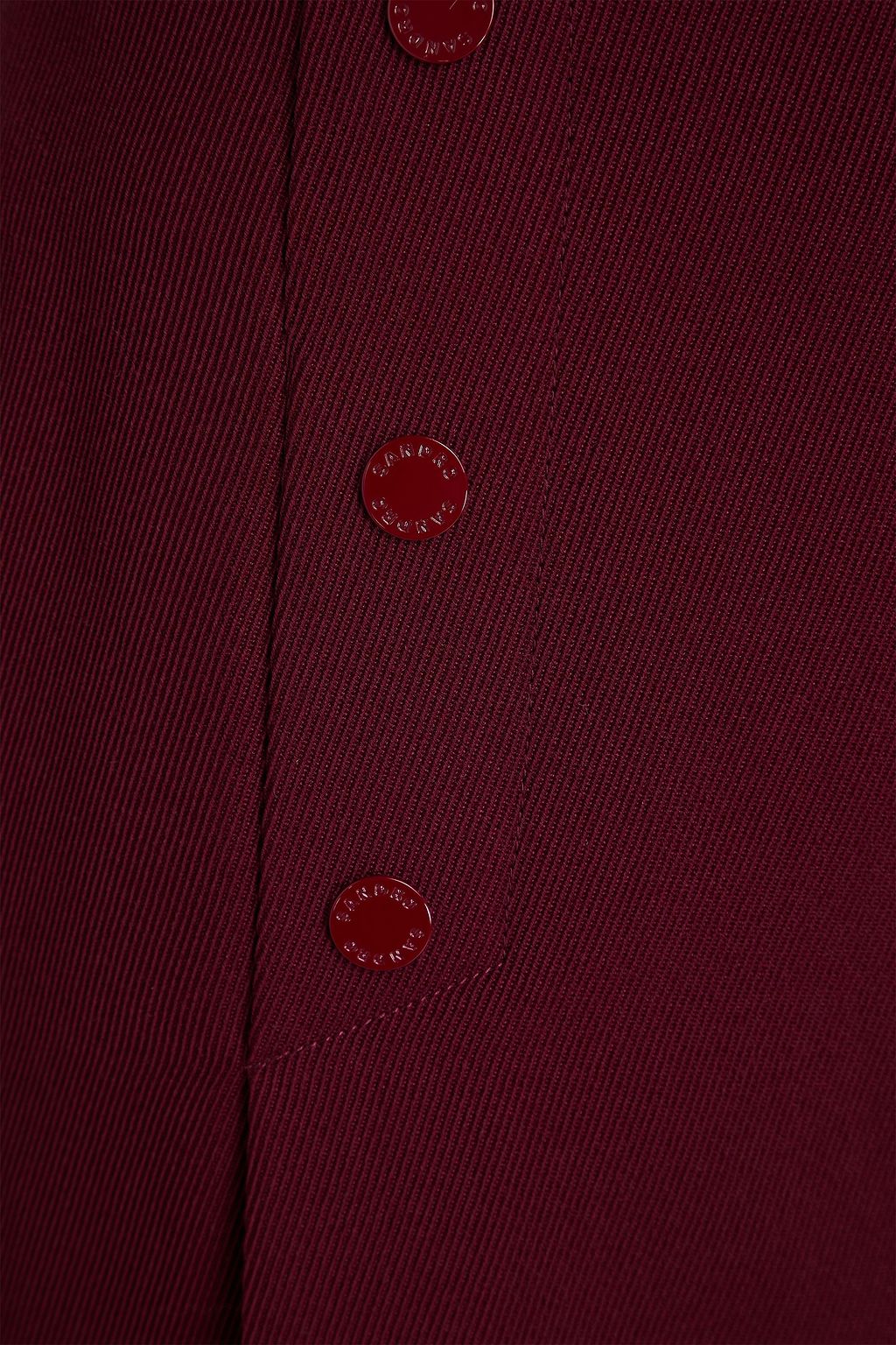 SANDRO Pleated twill mini skirt
