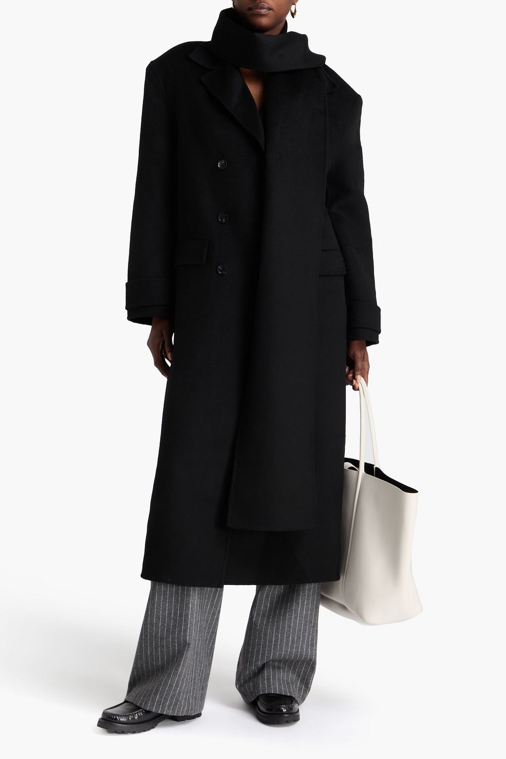 SANDRO ウールフェルト ダブルブレストコート