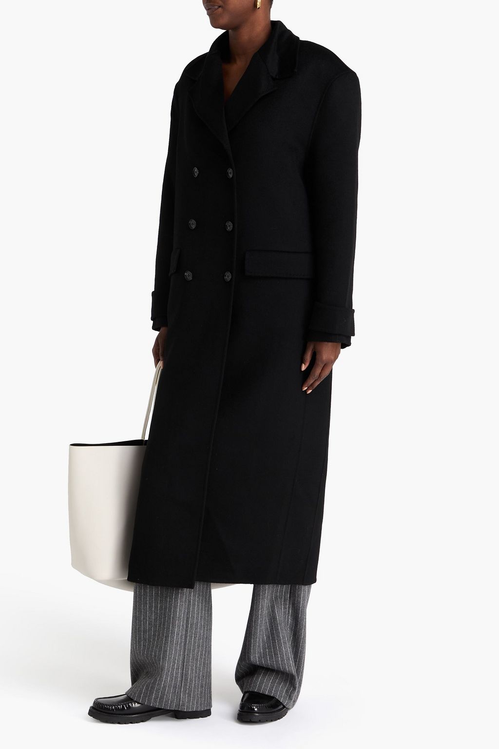 SANDRO ウールフェルト ダブルブレストコート