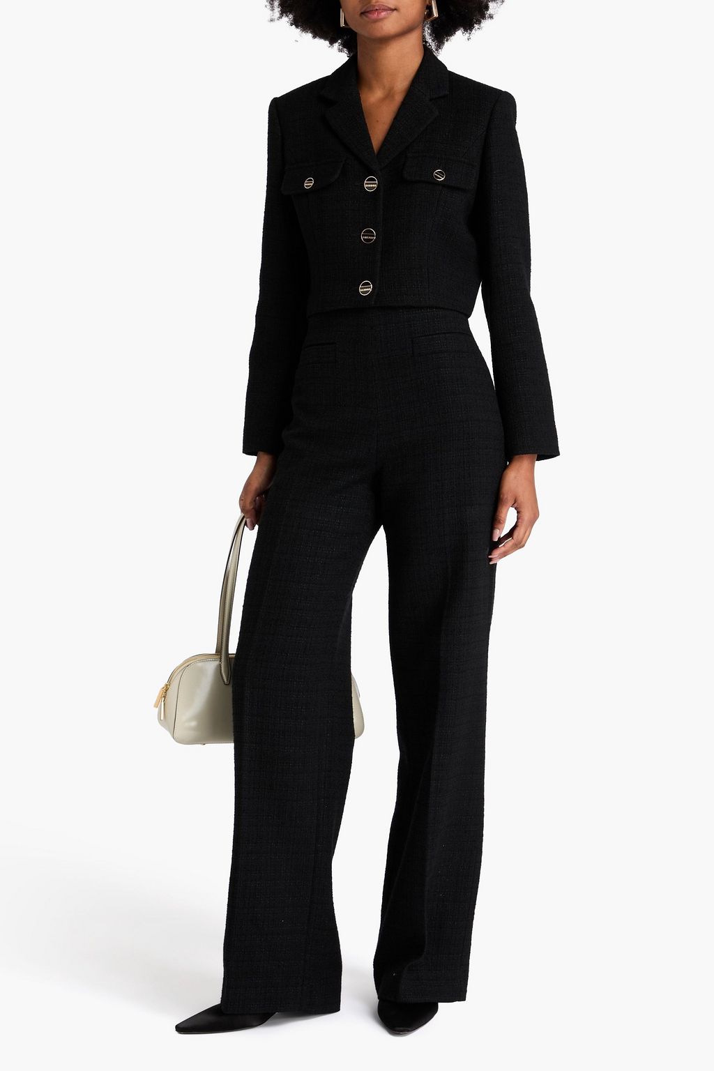 SANDRO Cropped Blazer aus Tweed