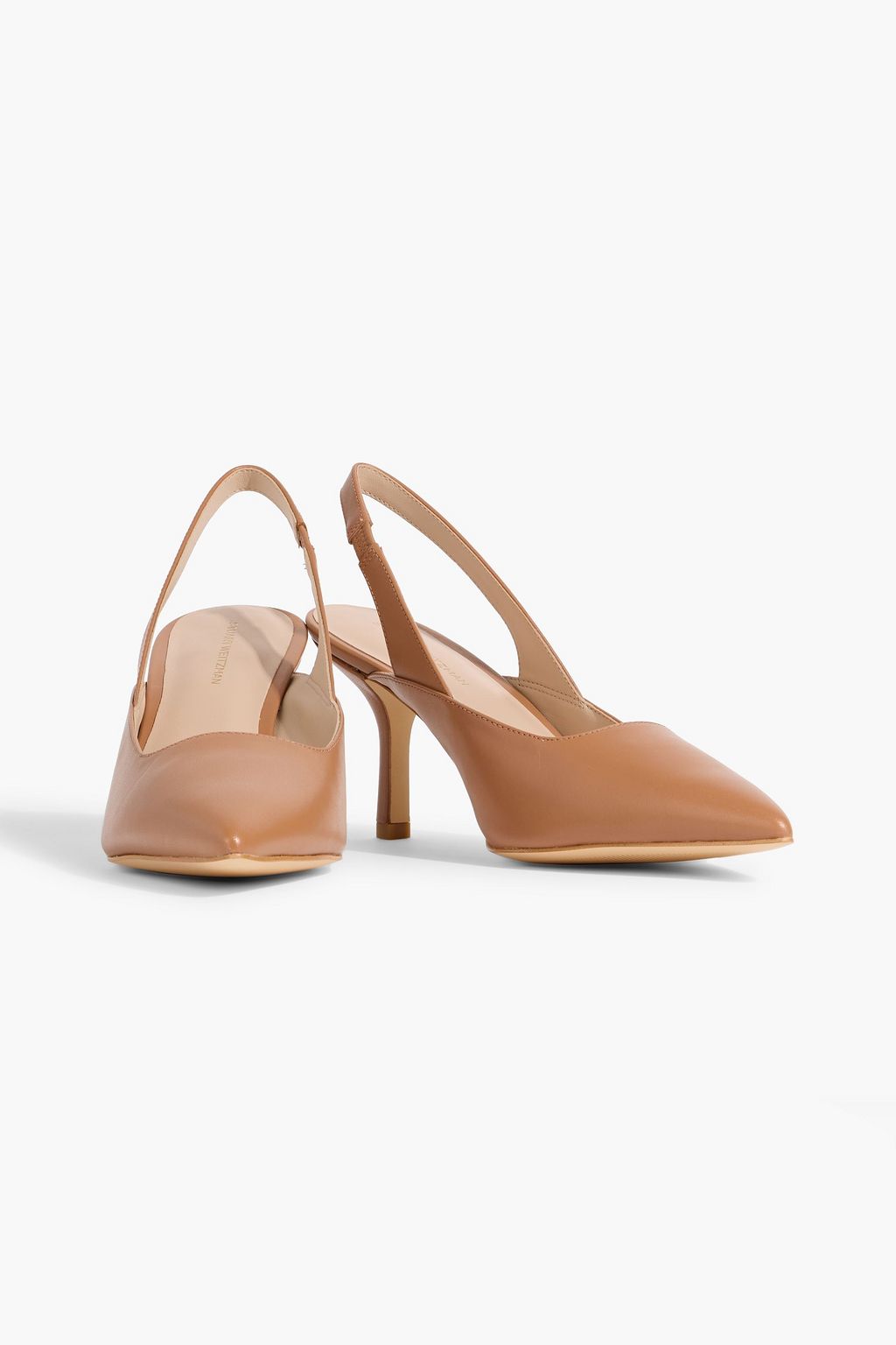 STUART WEITZMAN Zuri 75 leather slingback pumps