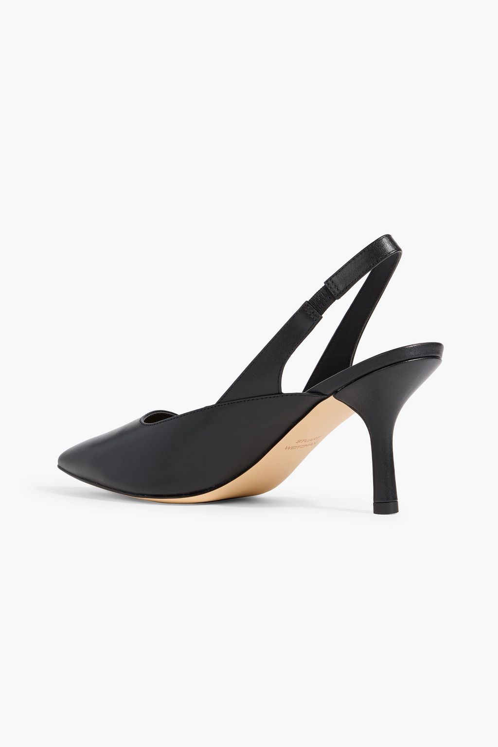 STUART WEITZMAN Zuri 75 leather slingback pumps