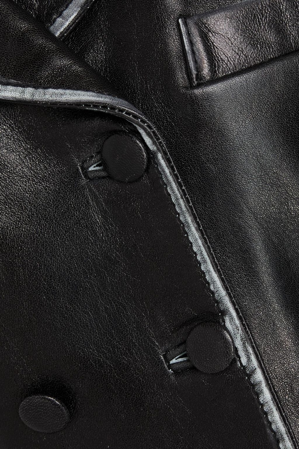 SANDRO レザー クロップドブレザー