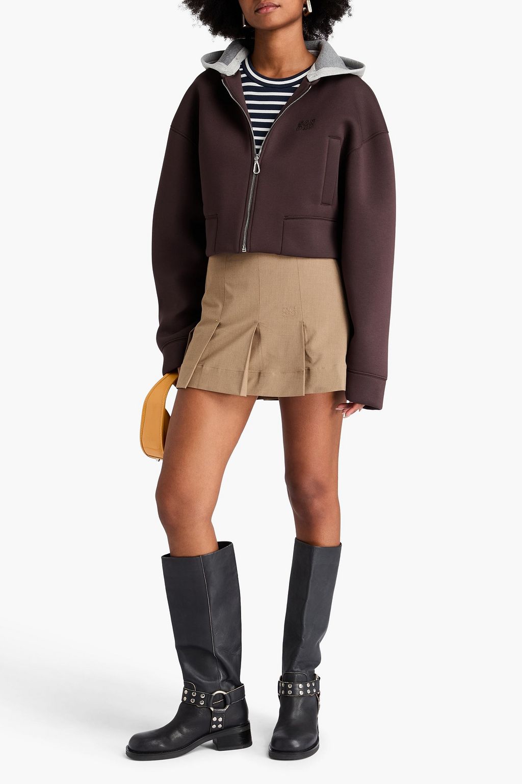 SANDRO Scuba zip-up hoodie