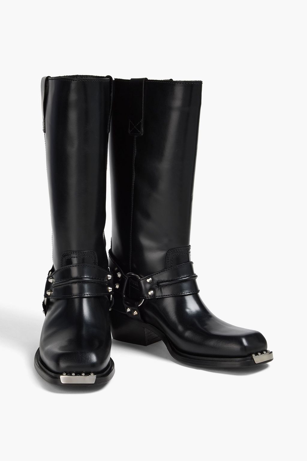SANDRO Studded leather boots