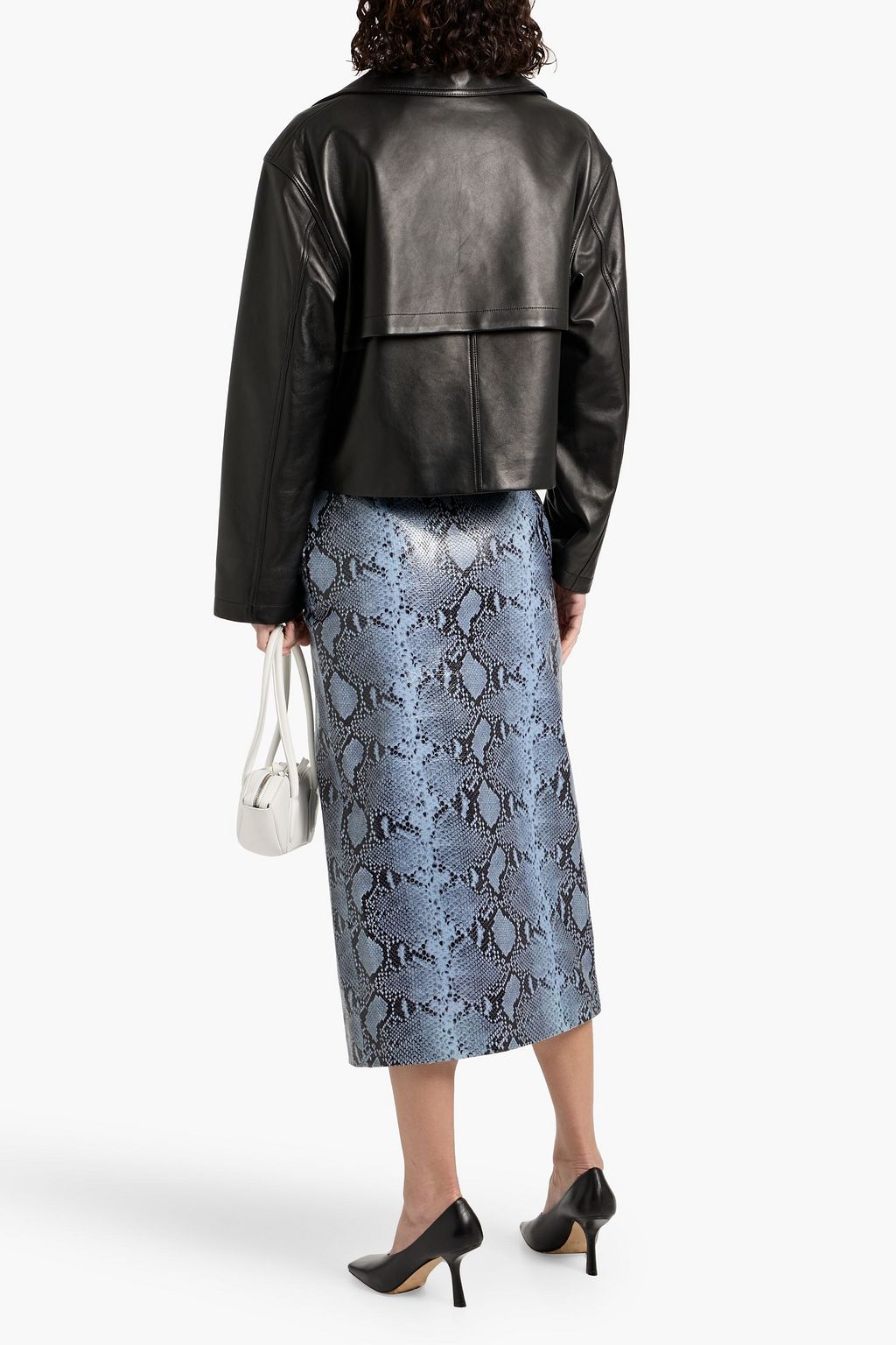 THEORY Double-breasted leather jacket