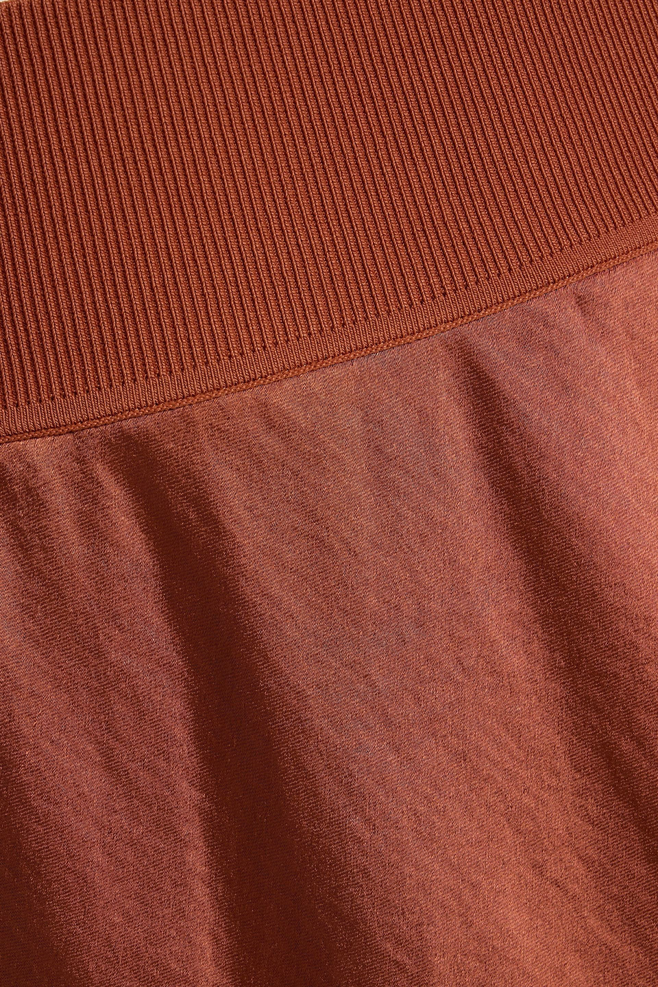 Theory Satin Maxi Skirt In Brown