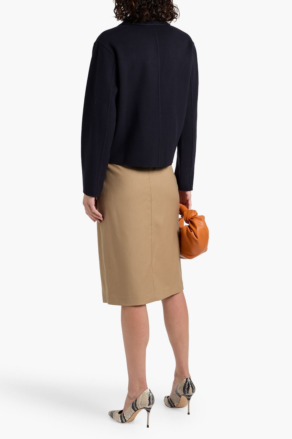 THEORY Wool-twill skirt