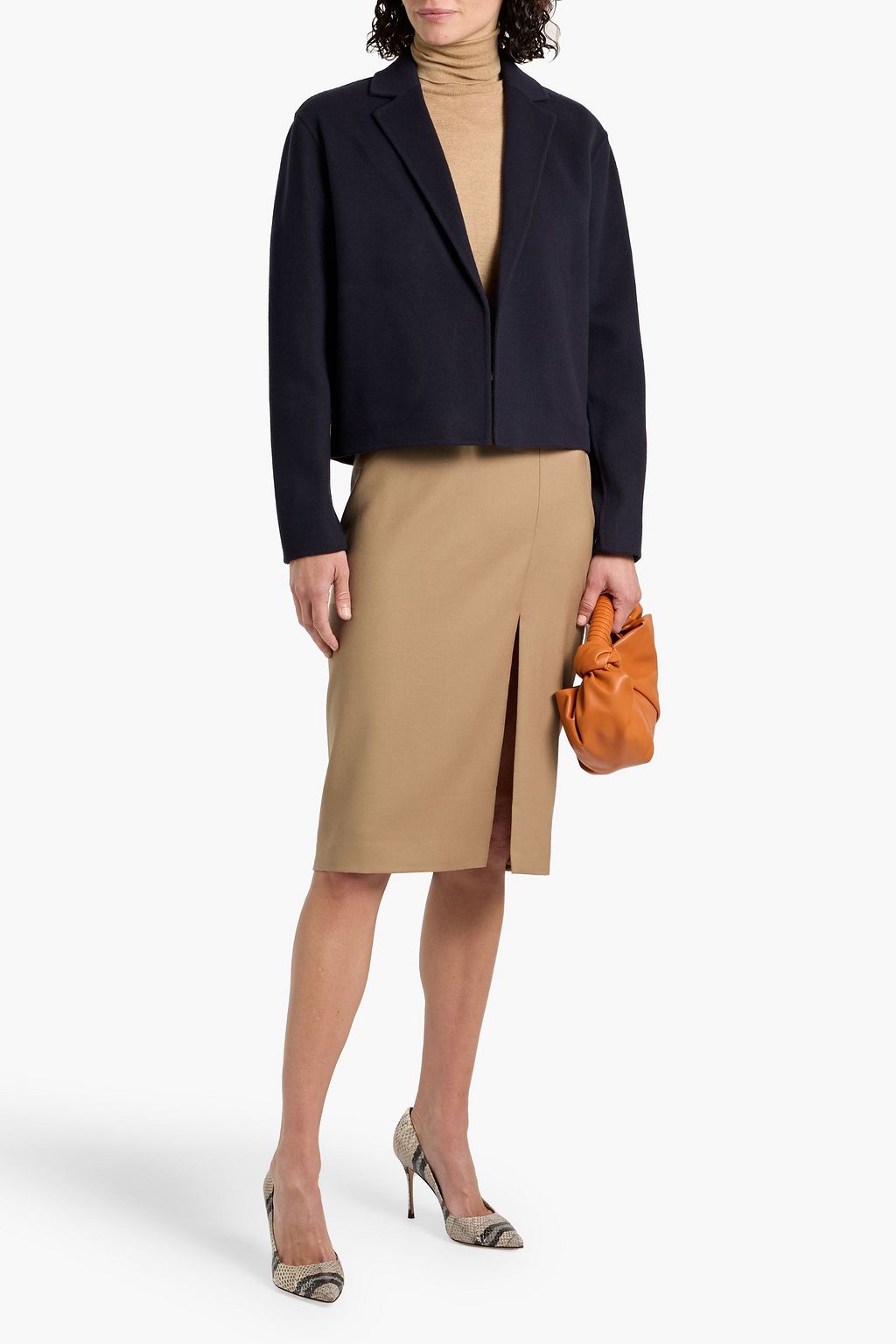 THEORY Wool-twill skirt