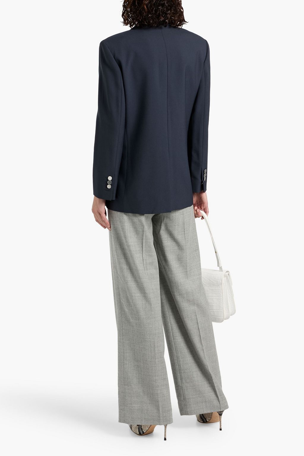 THEORY Double-breasted Oxford blazer