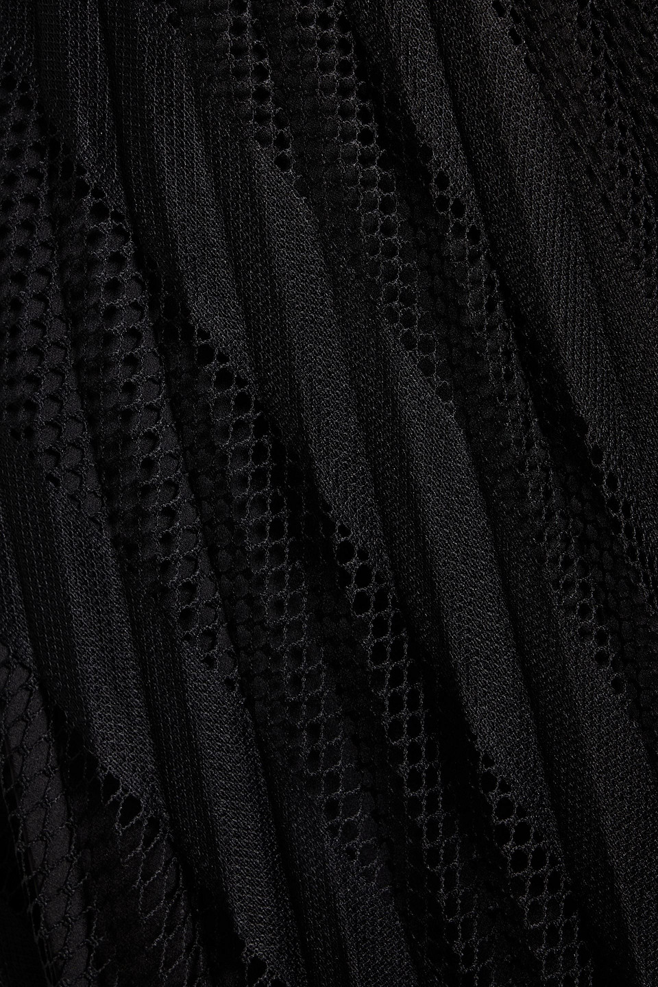 Theory Pleated Lace Midi Skirt In Black